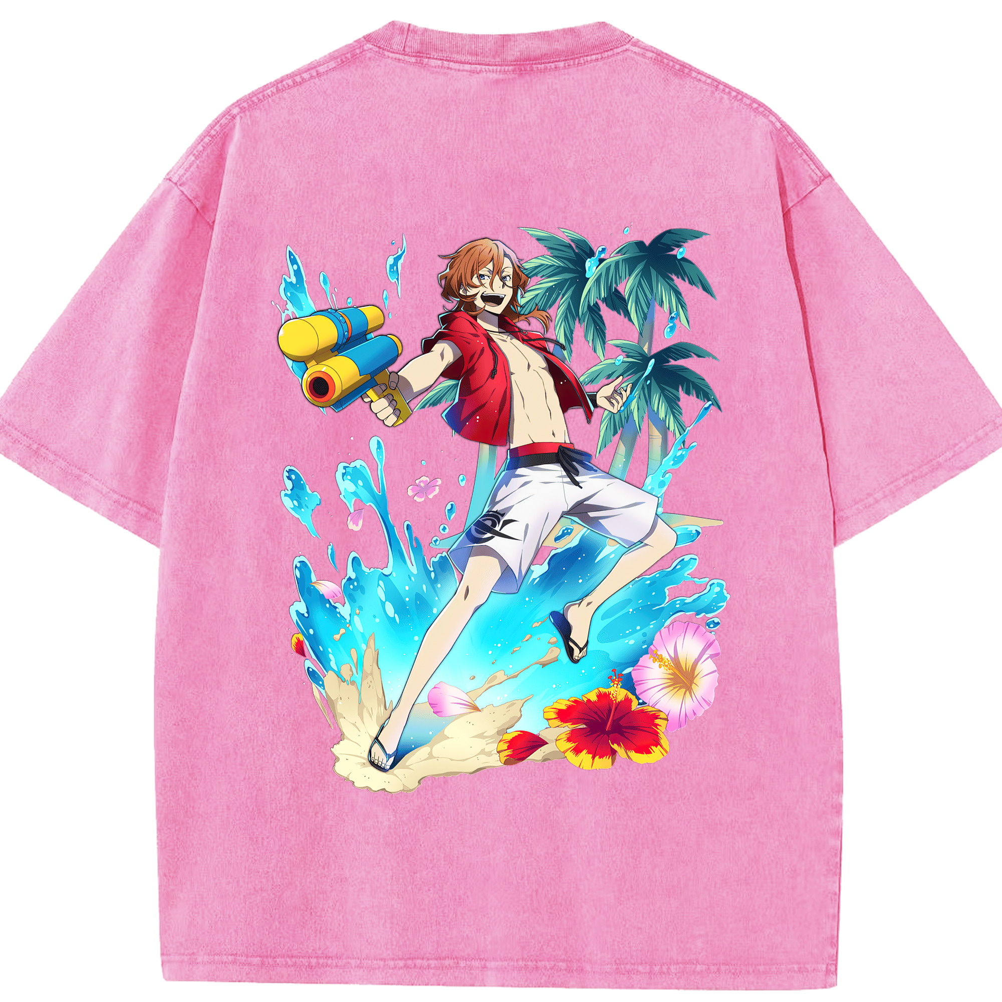 （画像用） 文豪ストレイドッグス Bungo Stray Dogs 綿100% ヴィンテージ風 半袖Tシャツ（背面プリント）
